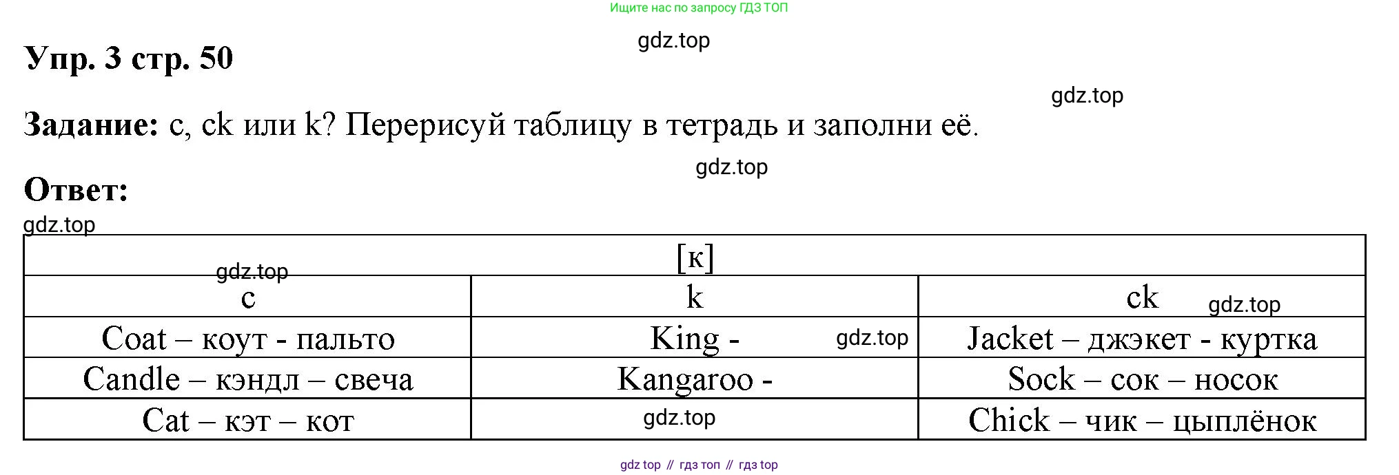 Английский язык (english), 2 класс Учебник (Student's book), авторы: Быкова Надежда Ильинична (Bykova Nadezhda), Бадулина Ольга Ивановна, Поспелова Марина Давидовна (Pospelova Marina), Эванс Вирджиния (Evans Virginia), издательство Просвещение, Москва, 2023, розового цвета, Часть ( Part) 2, страница 50, номер 3, Решение 4