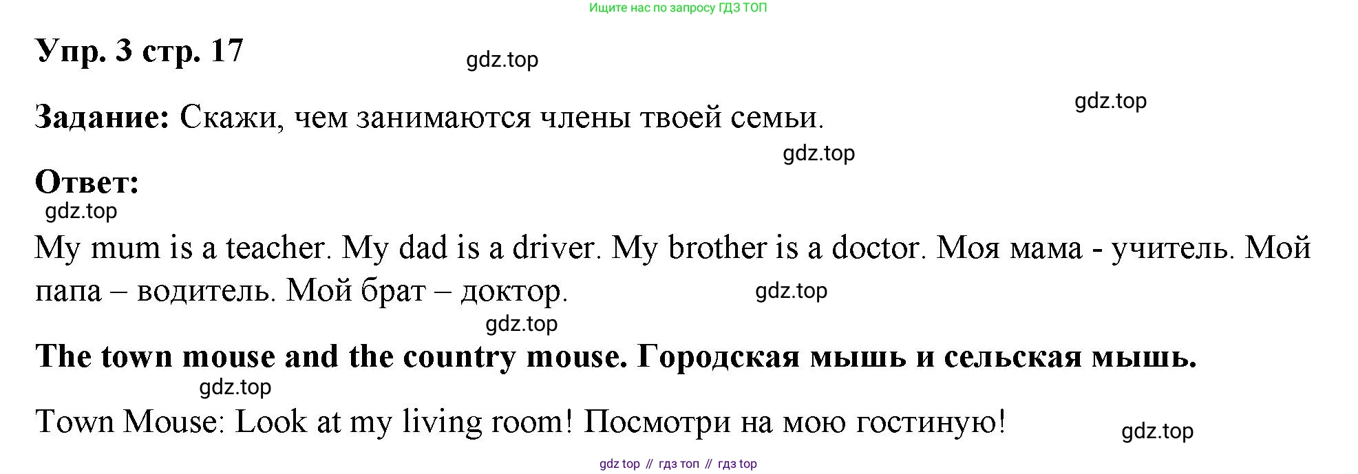 Английский язык (english), 2 класс Учебник (Student's book), авторы: Быкова Надежда Ильинична (Bykova Nadezhda), Бадулина Ольга Ивановна, Поспелова Марина Давидовна (Pospelova Marina), Эванс Вирджиния (Evans Virginia), издательство Просвещение, Москва, 2023, розового цвета, Часть ( Part) 2, страница 17, номер 3, Решение 4