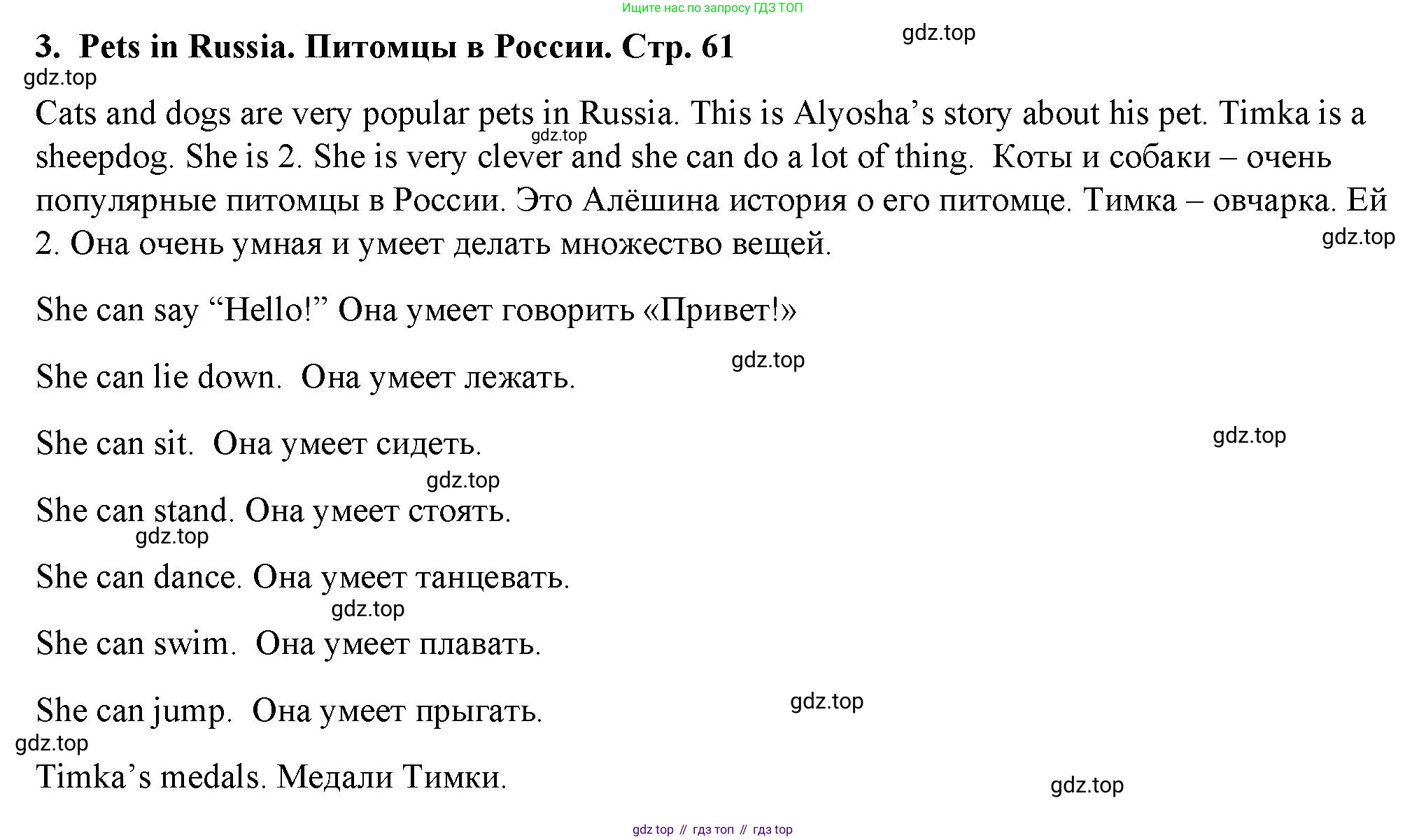 Английский язык (english), 2 класс Учебник (Student's book), авторы: Быкова Надежда Ильинична (Bykova Nadezhda), Бадулина Ольга Ивановна, Поспелова Марина Давидовна (Pospelova Marina), Эванс Вирджиния (Evans Virginia), издательство Просвещение, Москва, 2023, розового цвета, Часть ( Part) 2, страница 61, Решение 4