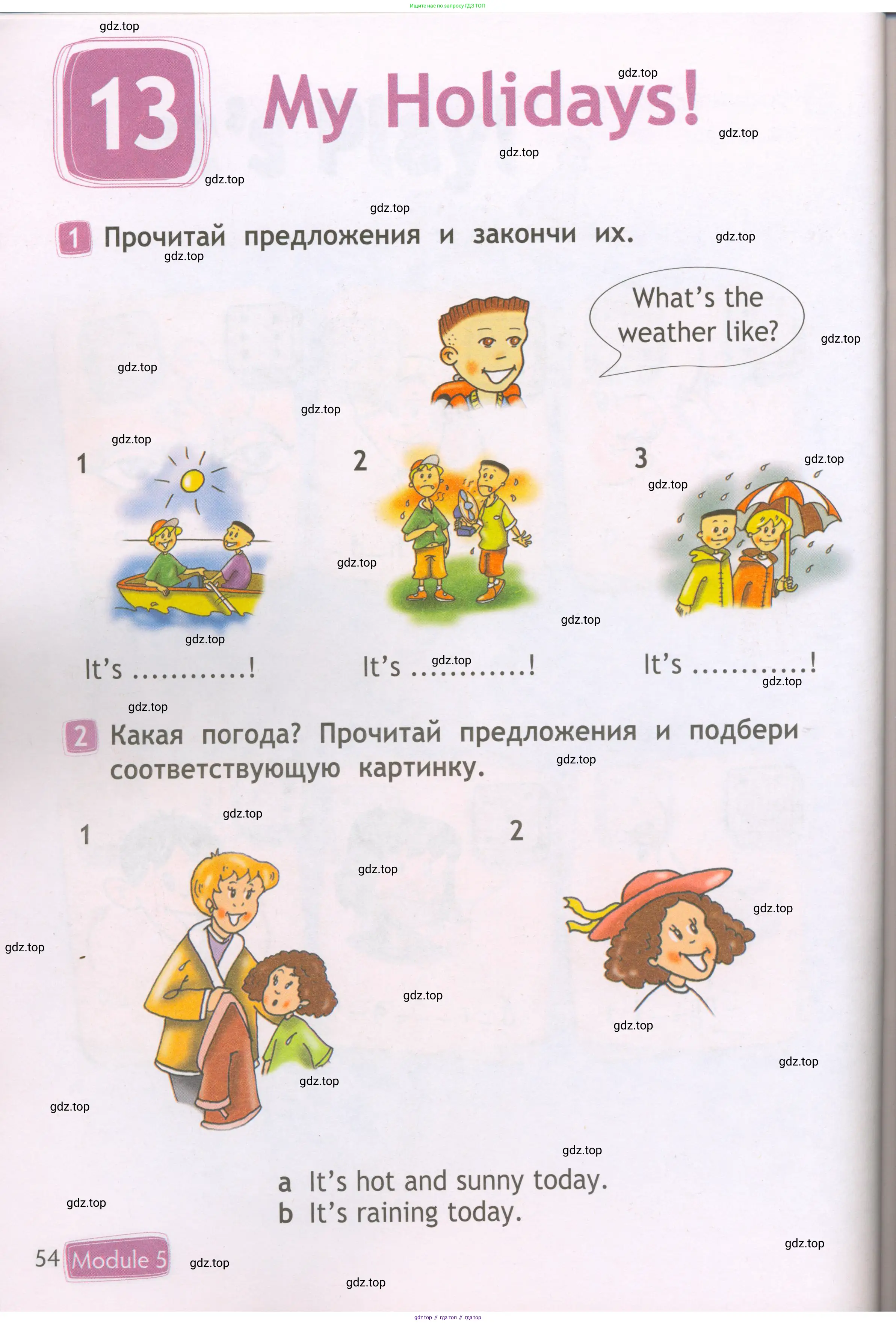 Английский язык (english), 2 класс Рабочая тетрадь (workbook), авторы: Быкова Надежда Ильинична (Bykova Nadezhda), Дули Дженни (Dooley Jenny), Поспелова Марина Давидовна (Pospelova Marina), Эванс Вирджиния (Evans Virginia), издательство Просвещение, Москва, 2023, розового цвета, страница 54