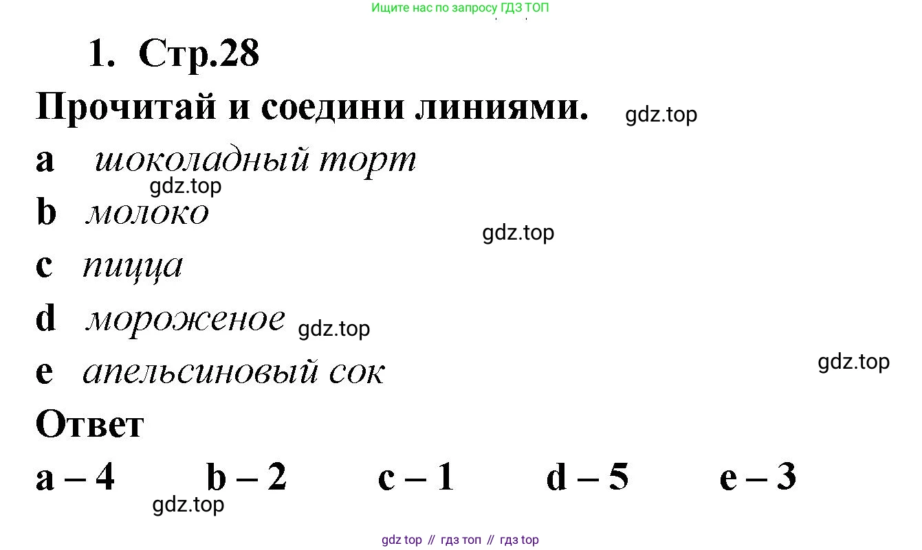 Английский язык (english), 2 класс Рабочая тетрадь (workbook), авторы: Быкова Надежда Ильинична (Bykova Nadezhda), Дули Дженни (Dooley Jenny), Поспелова Марина Давидовна (Pospelova Marina), Эванс Вирджиния (Evans Virginia), издательство Просвещение, Москва, 2023, розового цвета, страница 28, номер 1, Решение 1