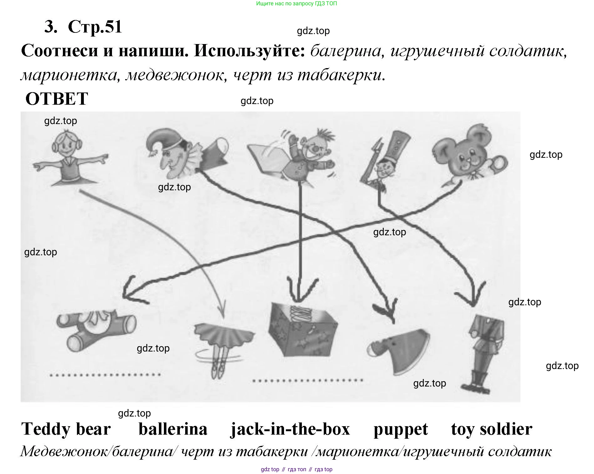 Английский язык (english), 2 класс Рабочая тетрадь (workbook), авторы: Быкова Надежда Ильинична (Bykova Nadezhda), Дули Дженни (Dooley Jenny), Поспелова Марина Давидовна (Pospelova Marina), Эванс Вирджиния (Evans Virginia), издательство Просвещение, Москва, 2023, розового цвета, страница 51, номер 3, Решение 1