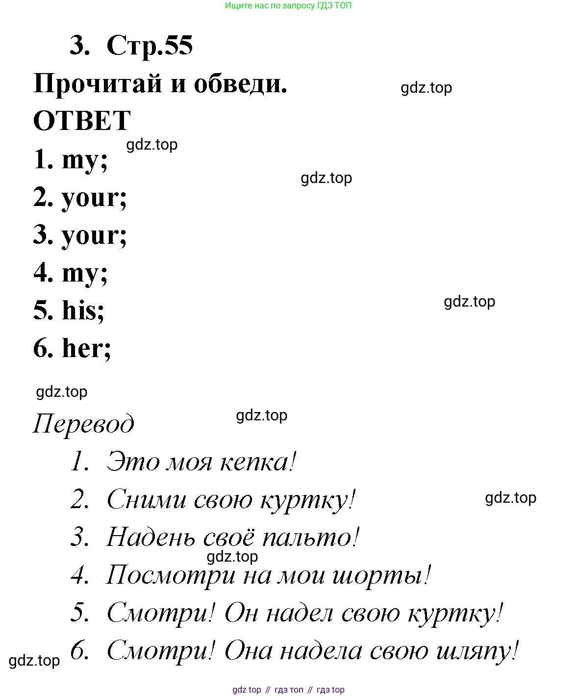 Английский язык (english), 2 класс Рабочая тетрадь (workbook), авторы: Быкова Надежда Ильинична (Bykova Nadezhda), Дули Дженни (Dooley Jenny), Поспелова Марина Давидовна (Pospelova Marina), Эванс Вирджиния (Evans Virginia), издательство Просвещение, Москва, 2023, розового цвета, страница 55, номер 3, Решение 1