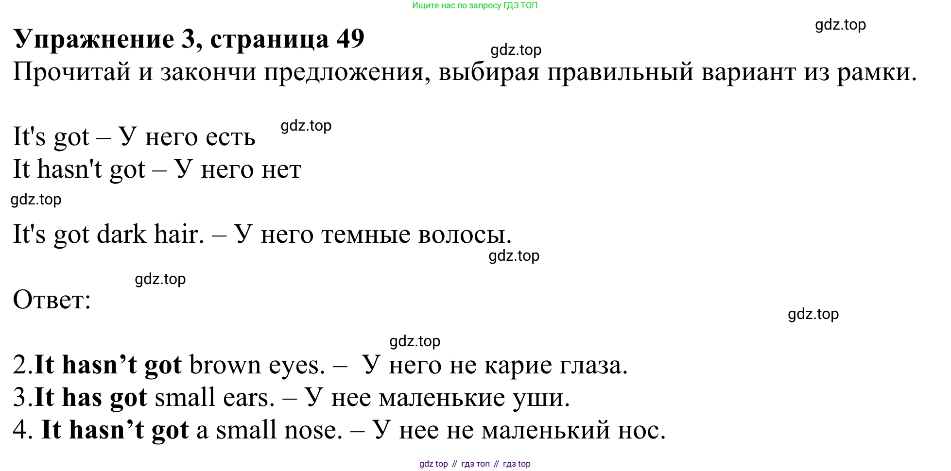 Английский язык (english), 2 класс Рабочая тетрадь (workbook), авторы: Быкова Надежда Ильинична (Bykova Nadezhda), Дули Дженни (Dooley Jenny), Поспелова Марина Давидовна (Pospelova Marina), Эванс Вирджиния (Evans Virginia), издательство Просвещение, Москва, 2023, розового цвета, страница 49, номер 3, Решение 2
