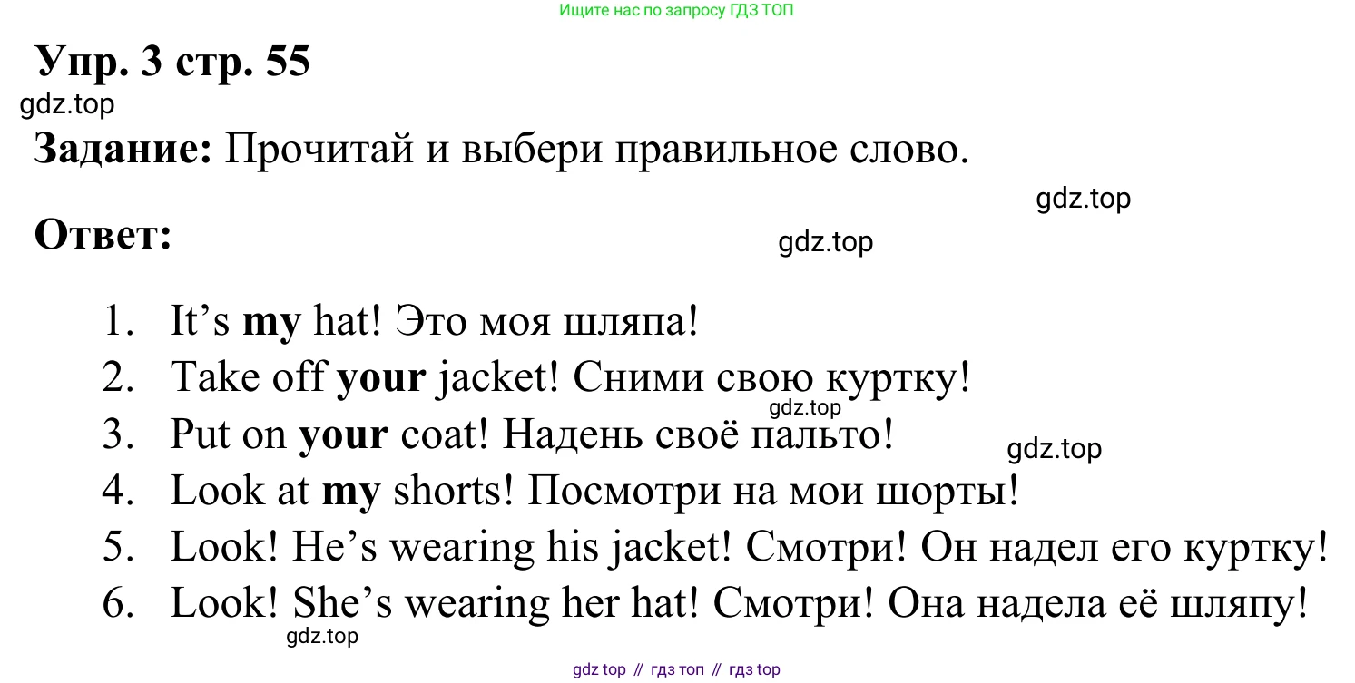 Английский язык (english), 2 класс Рабочая тетрадь (workbook), авторы: Быкова Надежда Ильинична (Bykova Nadezhda), Дули Дженни (Dooley Jenny), Поспелова Марина Давидовна (Pospelova Marina), Эванс Вирджиния (Evans Virginia), издательство Просвещение, Москва, 2023, розового цвета, страница 55, номер 3, Решение 4