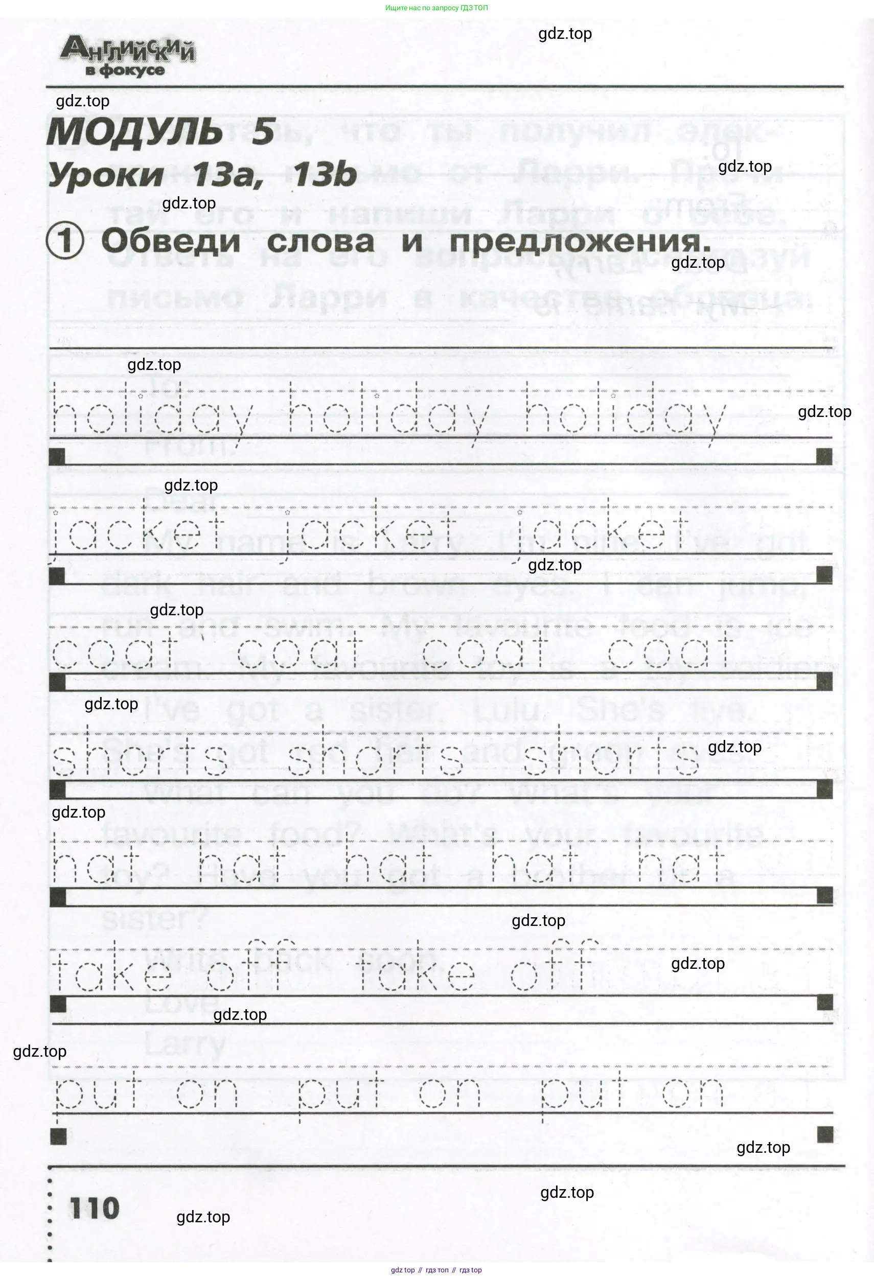 Английский язык (english), 2 класс Сборник упражнений, авторы: Быкова Надежда Ильинична (Bykova Nadezhda), Поспелова Марина Давидовна (Pospelova Marina), издательство Просвещение, Москва, 2023, розового цвета, страница 110