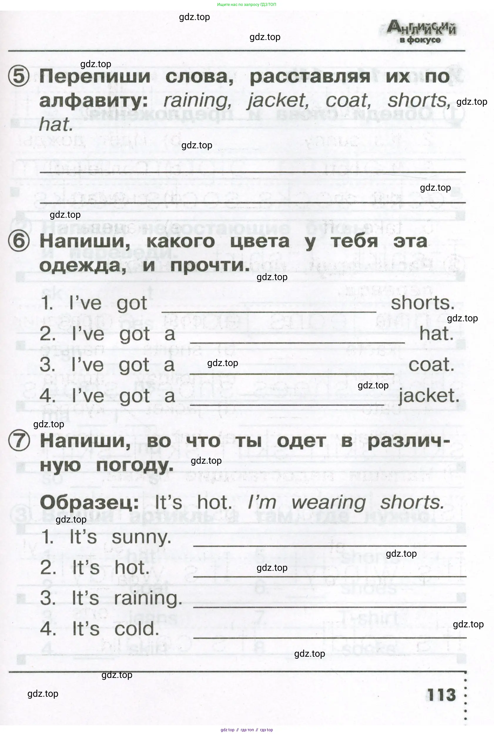 Английский язык (english), 2 класс Сборник упражнений, авторы: Быкова Надежда Ильинична (Bykova Nadezhda), Поспелова Марина Давидовна (Pospelova Marina), издательство Просвещение, Москва, 2023, розового цвета, страница 113