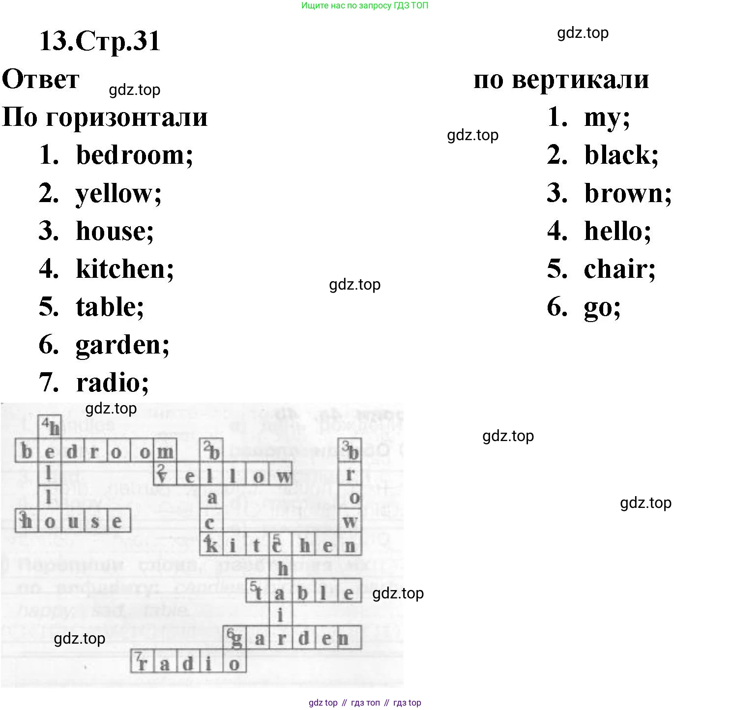 Английский язык (english), 2 класс Сборник упражнений, авторы: Быкова Надежда Ильинична (Bykova Nadezhda), Поспелова Марина Давидовна (Pospelova Marina), издательство Просвещение, Москва, 2023, розового цвета, страница 31, номер 13, Решение 1