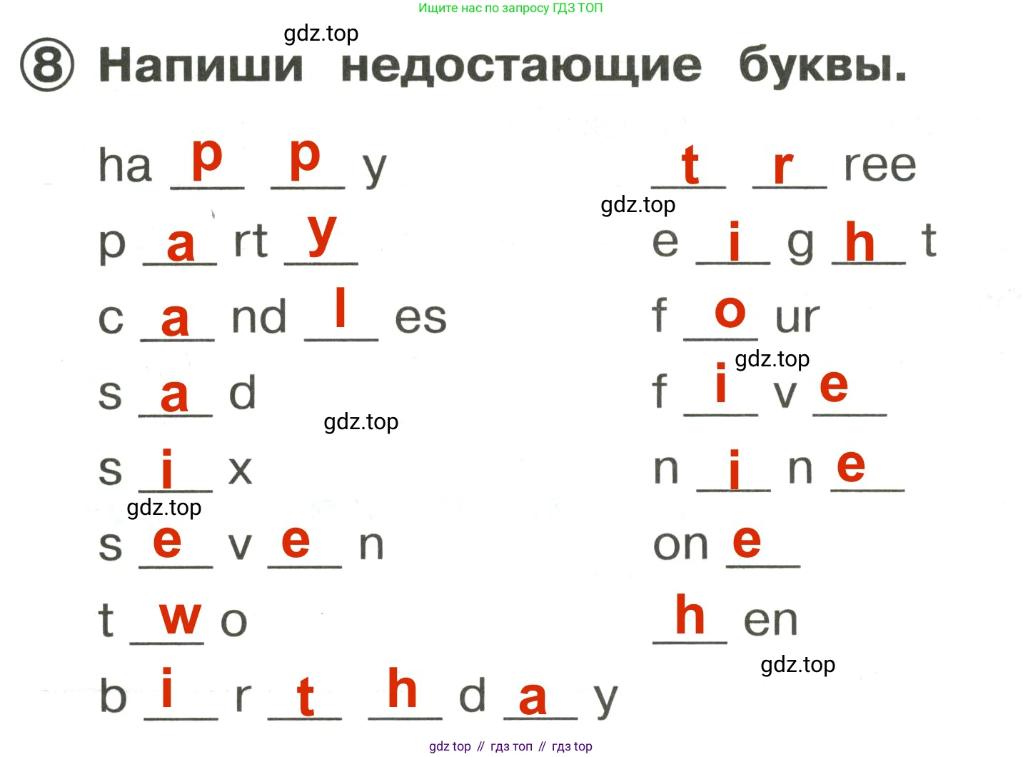Английский язык (english), 2 класс Сборник упражнений, авторы: Быкова Надежда Ильинична (Bykova Nadezhda), Поспелова Марина Давидовна (Pospelova Marina), издательство Просвещение, Москва, 2023, розового цвета, страница 36, номер 8, Решение 3
