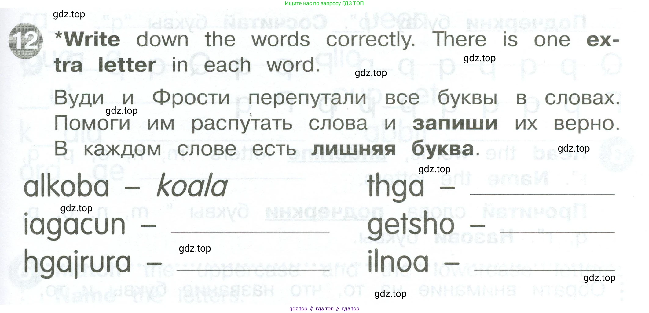 ГДЗ Английский язык (english), 2 класс Сборник упражнений, автор: Котова Марина Петровна, издательство Просвещение, Москва, 2023, белого цвета, страница 13, номер 12, Условие