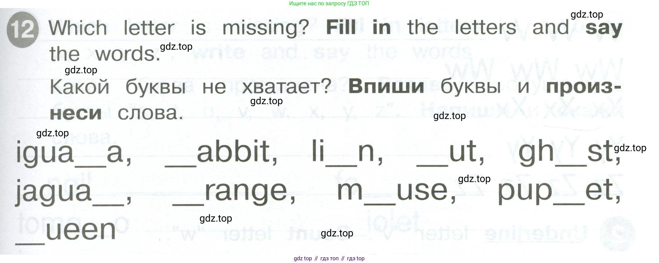 ГДЗ Английский язык (english), 2 класс Сборник упражнений, автор: Котова Марина Петровна, издательство Просвещение, Москва, 2023, белого цвета, страница 19, номер 12, Условие