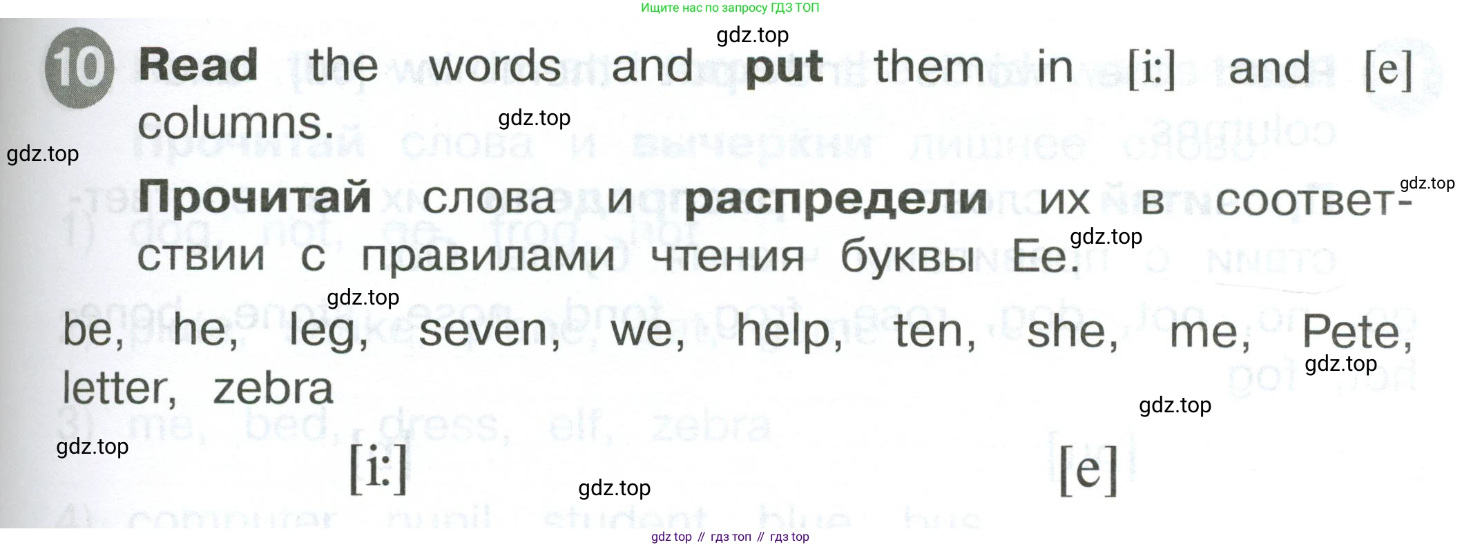 ГДЗ Английский язык (english), 2 класс Сборник упражнений, автор: Котова Марина Петровна, издательство Просвещение, Москва, 2023, белого цвета, страница 29, номер 10, Условие