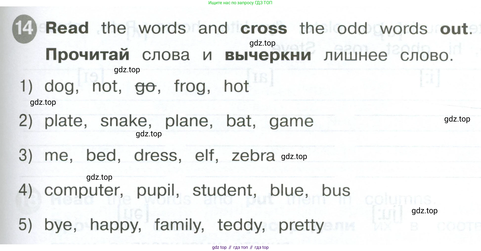 ГДЗ Английский язык (english), 2 класс Сборник упражнений, автор: Котова Марина Петровна, издательство Просвещение, Москва, 2023, белого цвета, страница 31, номер 14, Условие
