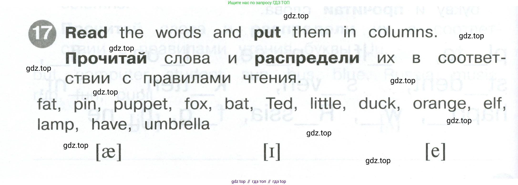 ГДЗ Английский язык (english), 2 класс Сборник упражнений, автор: Котова Марина Петровна, издательство Просвещение, Москва, 2023, белого цвета, страница 32, номер 17, Условие