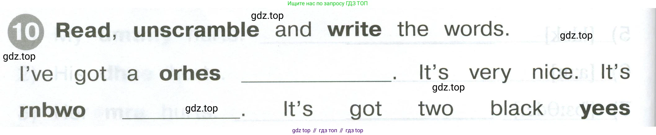 ГДЗ Английский язык (english), 2 класс Сборник упражнений, автор: Котова Марина Петровна, издательство Просвещение, Москва, 2023, белого цвета, страница 62, номер 10, Условие