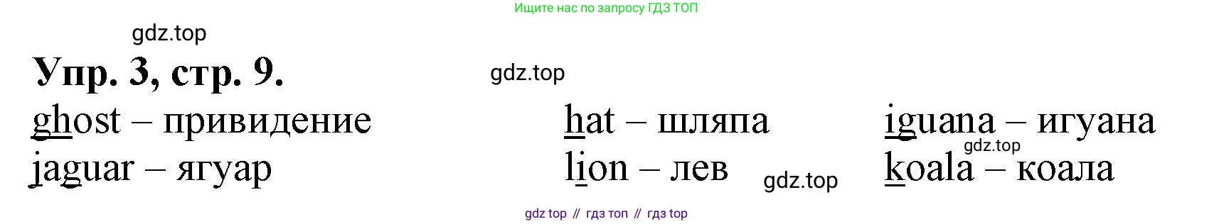 ГДЗ Английский язык (english), 2 класс Сборник упражнений, автор: Котова Марина Петровна, издательство Просвещение, Москва, 2023, белого цвета, страница 9, номер 3, Решение