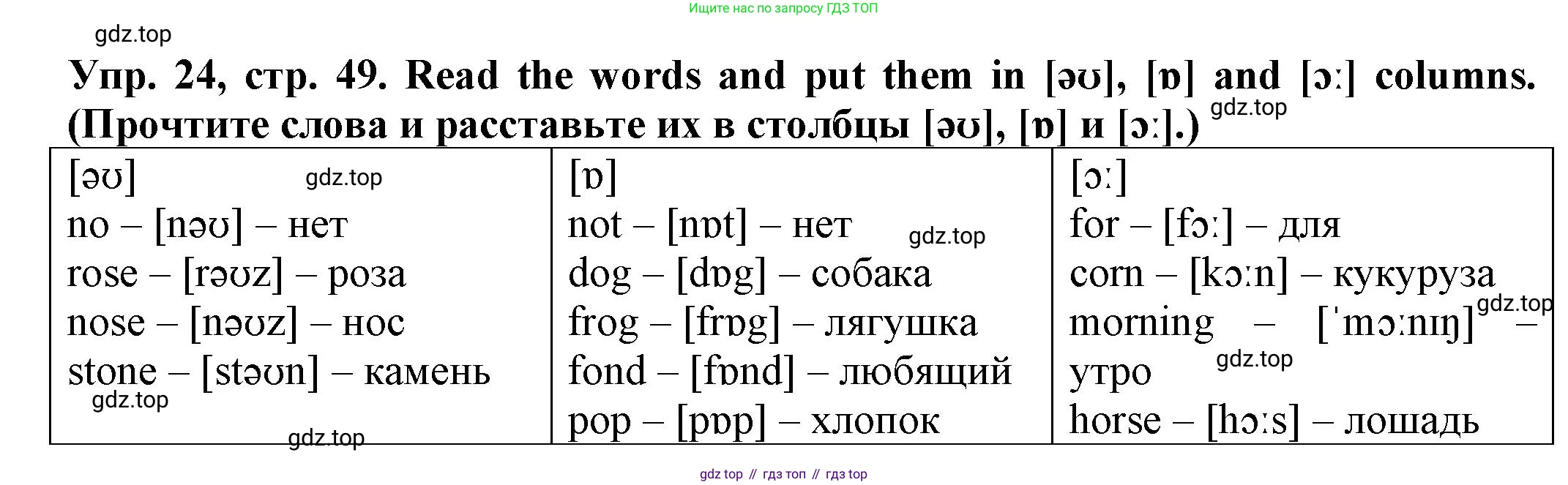 ГДЗ Английский язык (english), 2 класс Сборник упражнений, автор: Котова Марина Петровна, издательство Просвещение, Москва, 2023, белого цвета, страница 49, номер 24, Решение