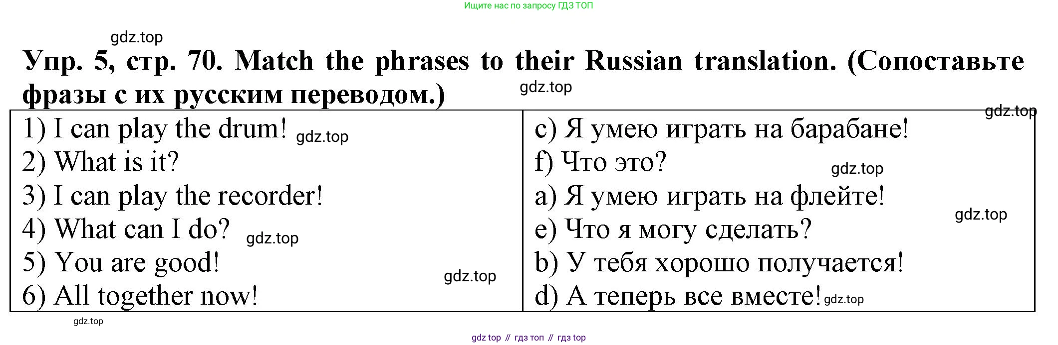 ГДЗ Английский язык (english), 2 класс Сборник упражнений, автор: Котова Марина Петровна, издательство Просвещение, Москва, 2023, белого цвета, страница 70, номер 5, Решение