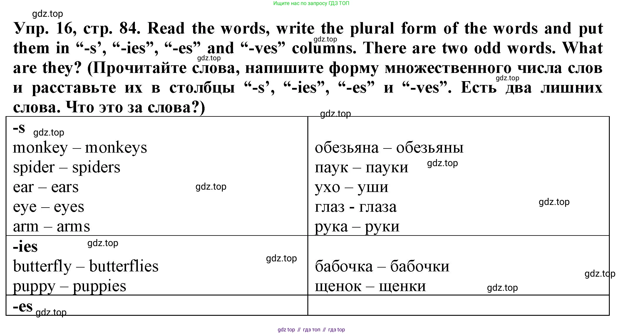 ГДЗ Английский язык (english), 2 класс Сборник упражнений, автор: Котова Марина Петровна, издательство Просвещение, Москва, 2023, белого цвета, страница 84, номер 16, Решение