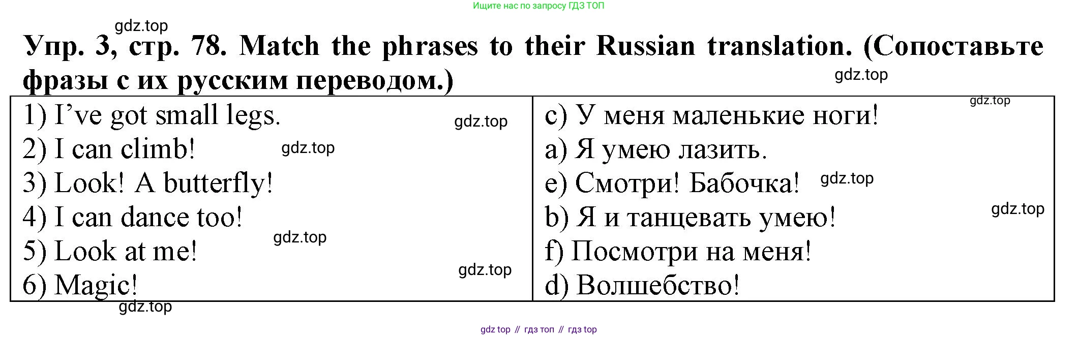 ГДЗ Английский язык (english), 2 класс Сборник упражнений, автор: Котова Марина Петровна, издательство Просвещение, Москва, 2023, белого цвета, страница 78, номер 3, Решение