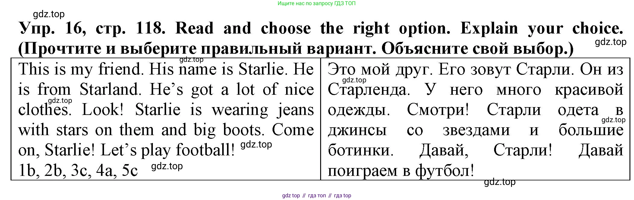 ГДЗ Английский язык (english), 2 класс Сборник упражнений, автор: Котова Марина Петровна, издательство Просвещение, Москва, 2023, белого цвета, страница 118, номер 16, Решение
