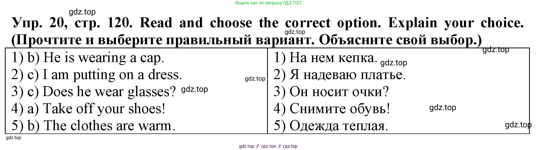 ГДЗ Английский язык (english), 2 класс Сборник упражнений, автор: Котова Марина Петровна, издательство Просвещение, Москва, 2023, белого цвета, страница 120, номер 20, Решение