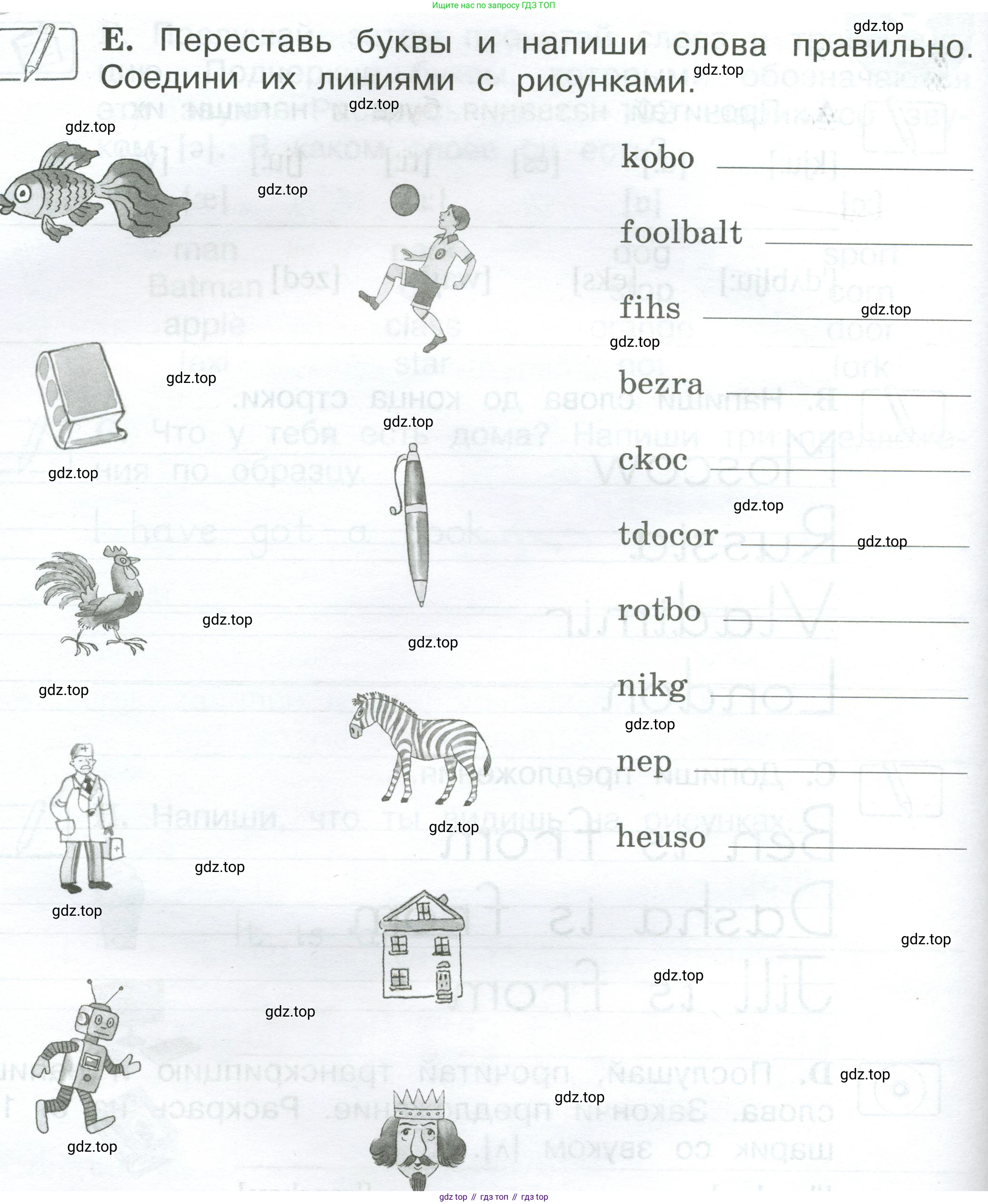 Английский язык (english), 2 класс рабочая тетрадь (activity book), авторы: Вербицкая Мария Валерьевна (Verbitskaya Maria), Оралова Ольга Викторовна (Oralova Olga), Эббс Брайен (Abbs Brian), Уорелл Энн (Worrall Anne), Уорд Энн (Ward Ann), издательство Просвещение, Москва, 2023, зелёного цвета, страница 18, номер E, Условие