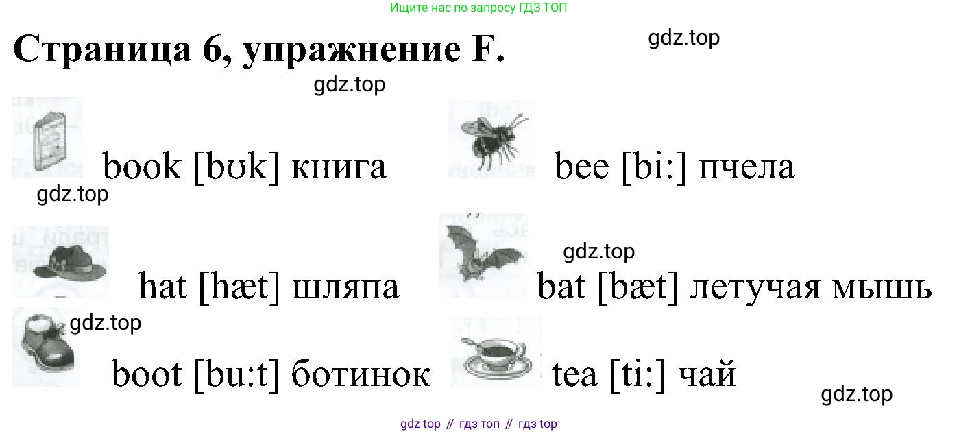 Английский язык (english), 2 класс рабочая тетрадь (activity book), авторы: Вербицкая Мария Валерьевна (Verbitskaya Maria), Оралова Ольга Викторовна (Oralova Olga), Эббс Брайен (Abbs Brian), Уорелл Энн (Worrall Anne), Уорд Энн (Ward Ann), издательство Просвещение, Москва, 2023, зелёного цвета, страница 6, номер F, Решение