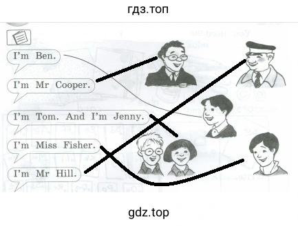 I'm Ben. I'm Mr Cooper. I'm Tom. And I'm Jenny. I'm Miss Fisher. I'm Mr Hill.