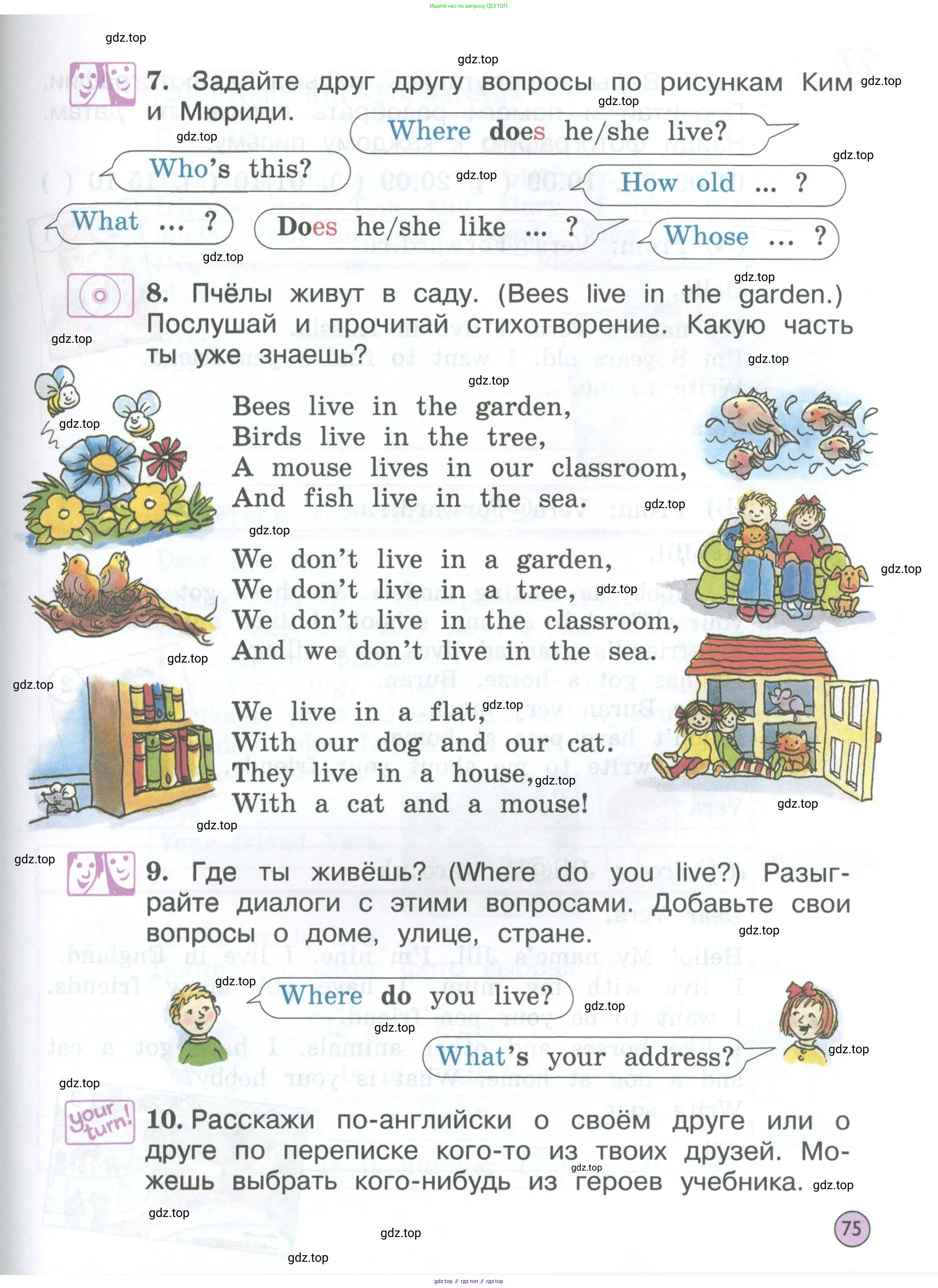 Английский язык (english), 2 класс Учебник (Student's book), авторы: Вербицкая Мария Валерьевна (Verbitskaya Maria), Эббс Брайен (Abbs Brian), Уорелл Энн (Worrall Anne), Уорд Энн (Ward Ann), Оралова Ольга Викторовна (Oralova Olga), издательство Просвещение, Москва, 2023, зелёного цвета, Часть ( Part) 2, страница 75