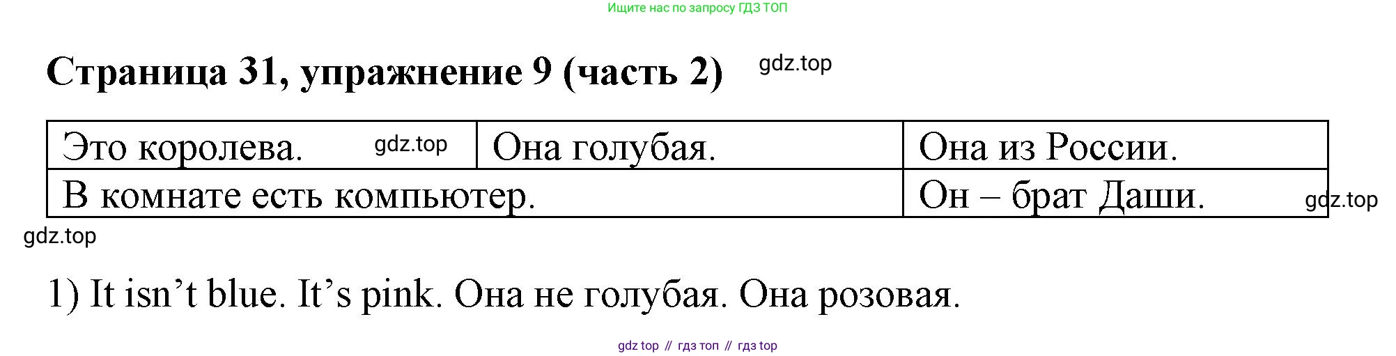 Английский язык (english), 2 класс Учебник (Student's book), авторы: Вербицкая Мария Валерьевна (Verbitskaya Maria), Эббс Брайен (Abbs Brian), Уорелл Энн (Worrall Anne), Уорд Энн (Ward Ann), Оралова Ольга Викторовна (Oralova Olga), издательство Просвещение, Москва, 2023, зелёного цвета, Часть ( Part) 2, страница 31, номер 9, Решение