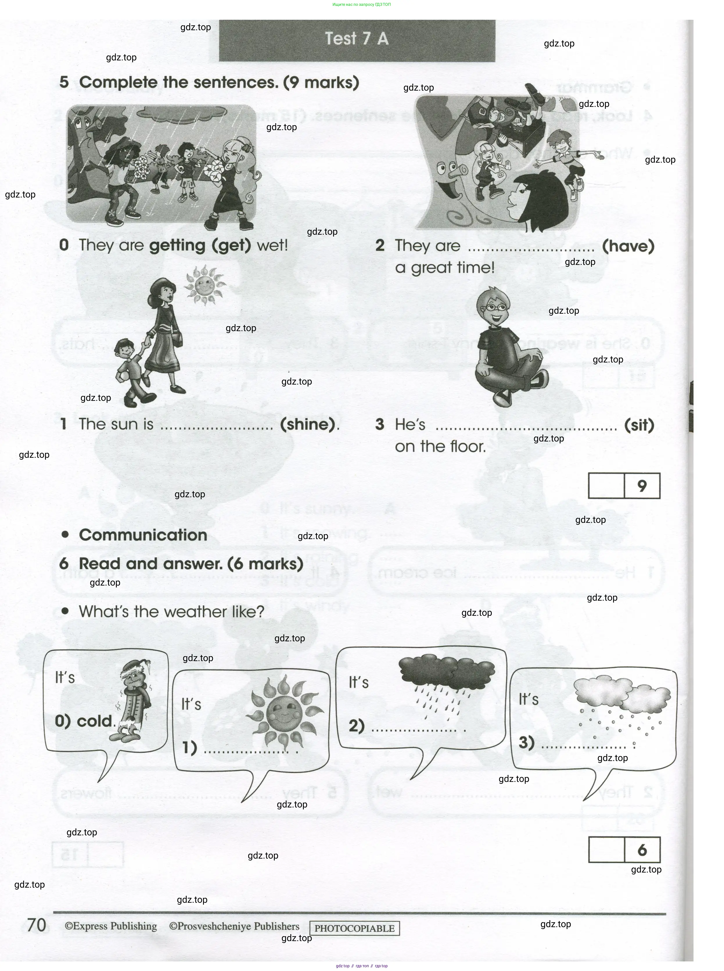 Английский язык (english), 3 класс контрольные задания (test booklet), автор: Баранова Ксения Михайловна (Baranova Ksenia), издательство Просвещение, Москва, 2023, серого цвета, страница 70
