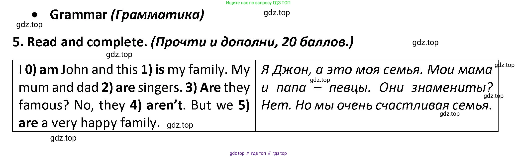 Английский язык (english), 3 класс контрольные задания (test booklet), автор: Баранова Ксения Михайловна (Baranova Ksenia), издательство Просвещение, Москва, 2023, серого цвета, страница 24, номер 5, Решение