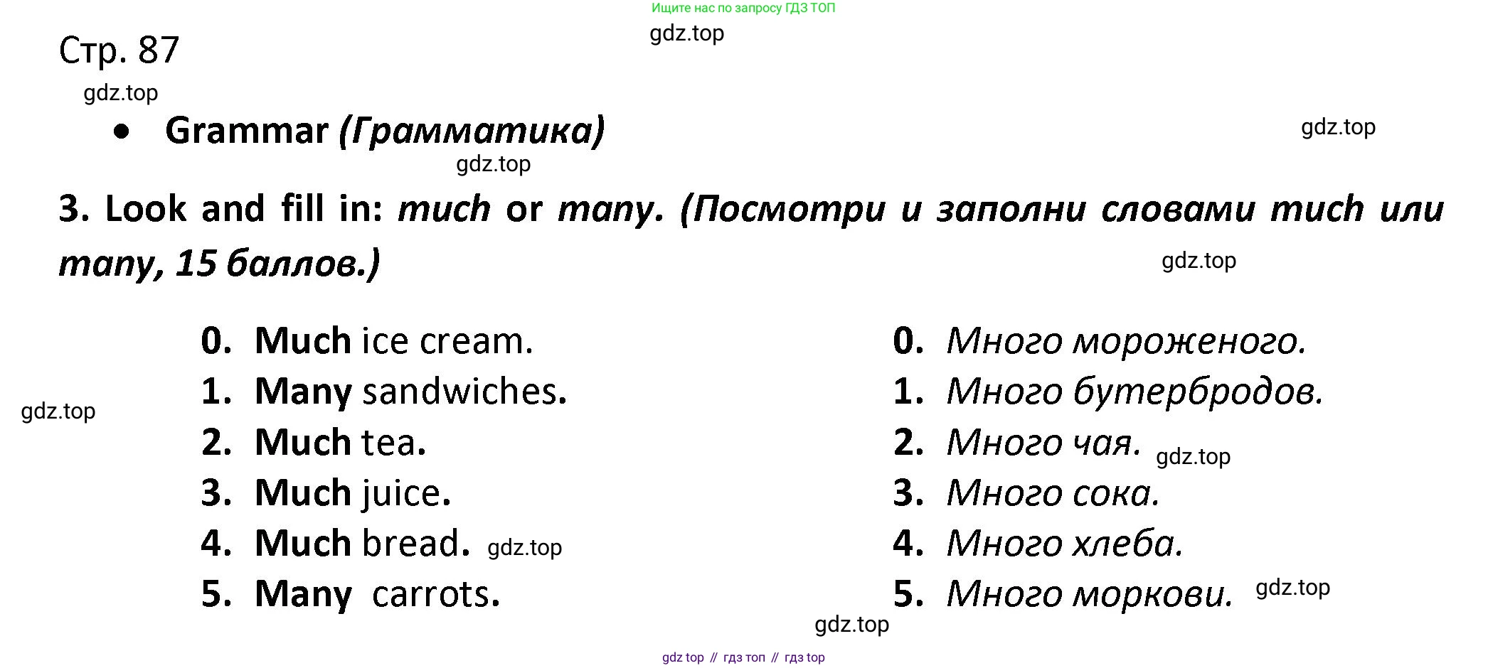 Английский язык (english), 3 класс контрольные задания (test booklet), автор: Баранова Ксения Михайловна (Baranova Ksenia), издательство Просвещение, Москва, 2023, серого цвета, страница 87, номер 3, Решение