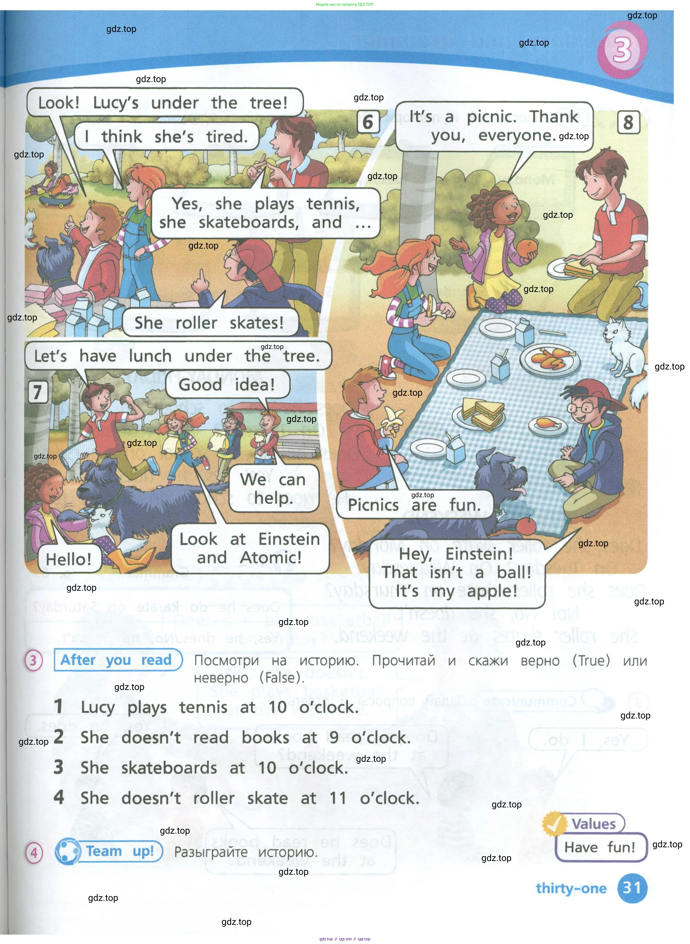Английский язык (english), 3 класс Учебник (Student's book), авторы: Костюк Евгения Владимировна (Kostyuk Evgeniya), Колоницкая Лидия Борисовна (Kolonitskaya Lidiya), Кустаф Лесли (Koustaff Lesley), издательство Просвещение, Москва, 2023, белого цвета, Часть ( Part) 1, страница 31