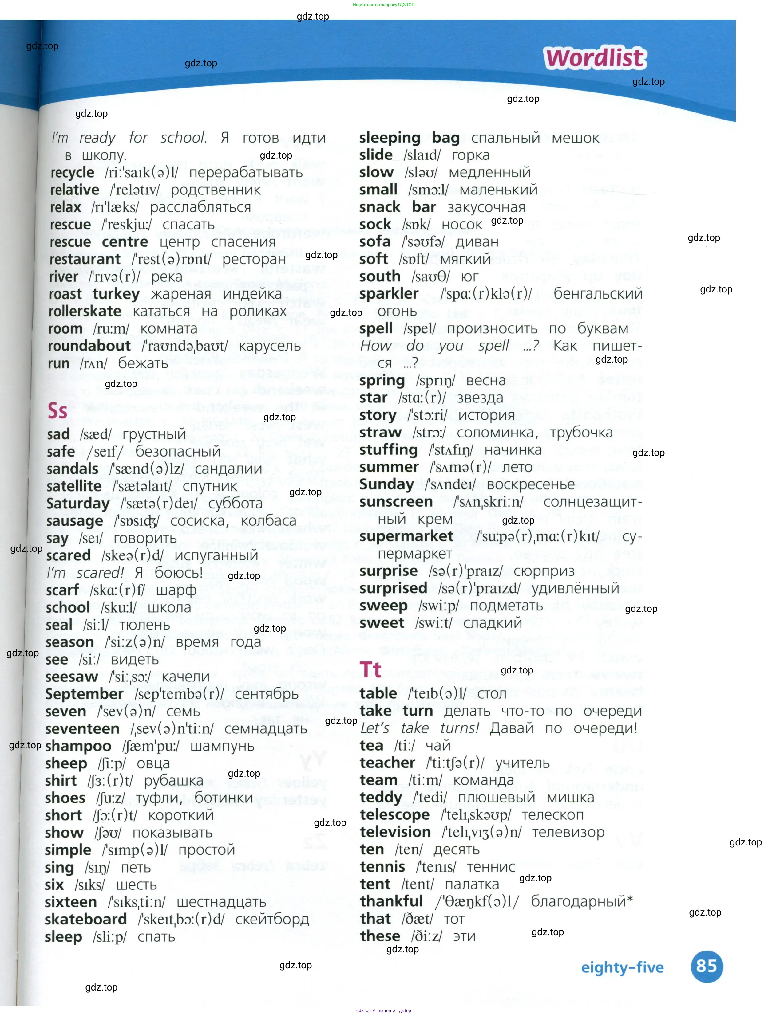 Английский язык (english), 3 класс Учебник (Student's book), авторы: Костюк Евгения Владимировна (Kostyuk Evgeniya), Колоницкая Лидия Борисовна (Kolonitskaya Lidiya), Кустаф Лесли (Koustaff Lesley), издательство Просвещение, Москва, 2023, белого цвета, страница 85