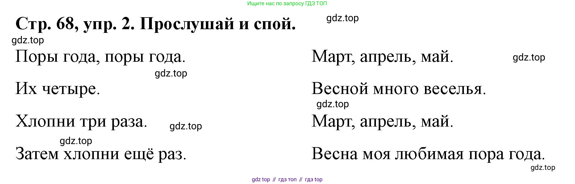Английский язык (english), 3 класс Учебник (Student's book), авторы: Костюк Евгения Владимировна (Kostyuk Evgeniya), Колоницкая Лидия Борисовна (Kolonitskaya Lidiya), Кустаф Лесли (Koustaff Lesley), издательство Просвещение, Москва, 2023, белого цвета, Часть ( Part) 2, страница 68, номер 2, Решение