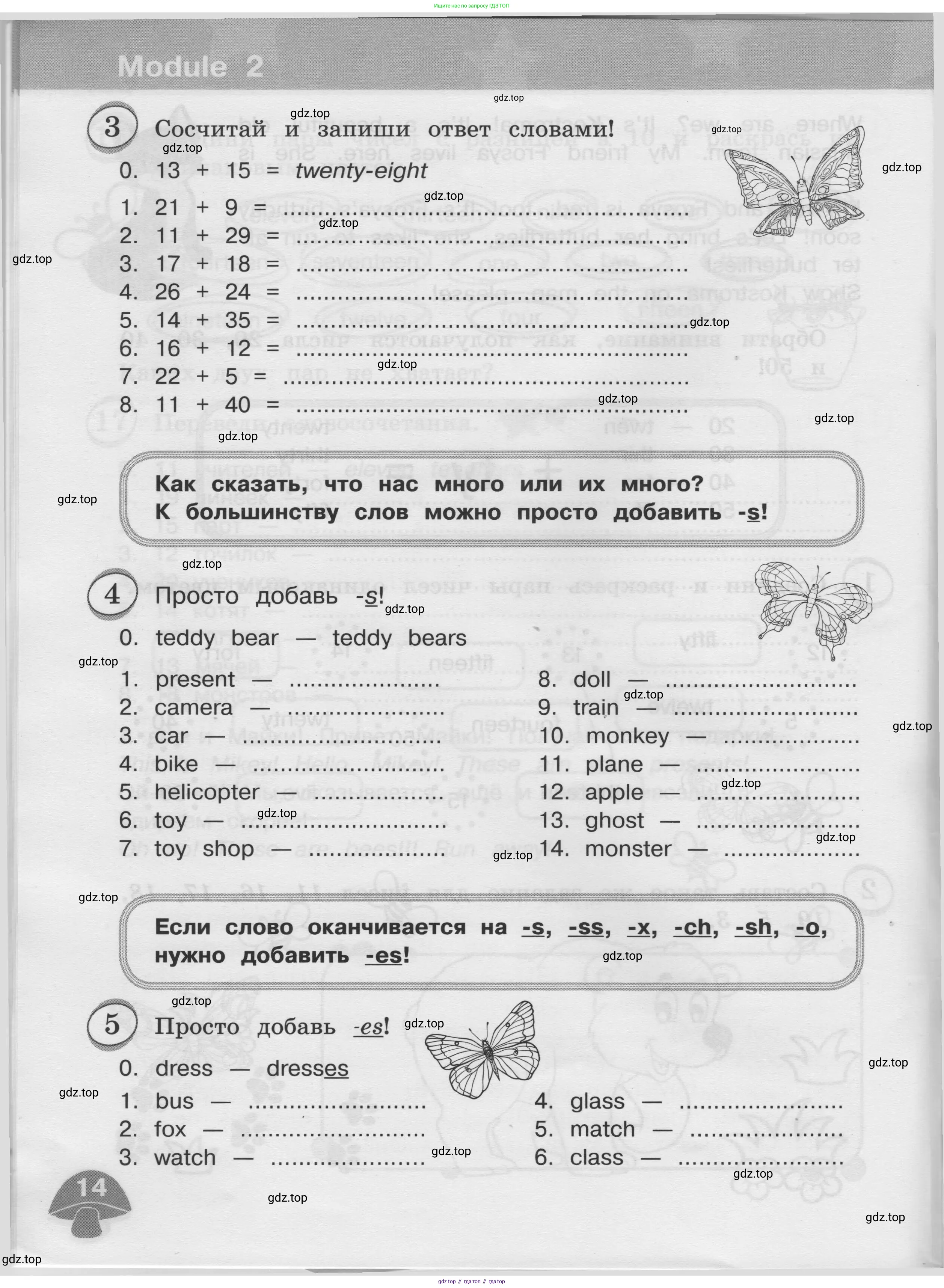 Английский язык (english), 3 класс сборник грамматических упражнений, автор: Рязанцева Светлана Борисовна, издательство Просвещение, Москва, 2024, белого цвета, страница 14