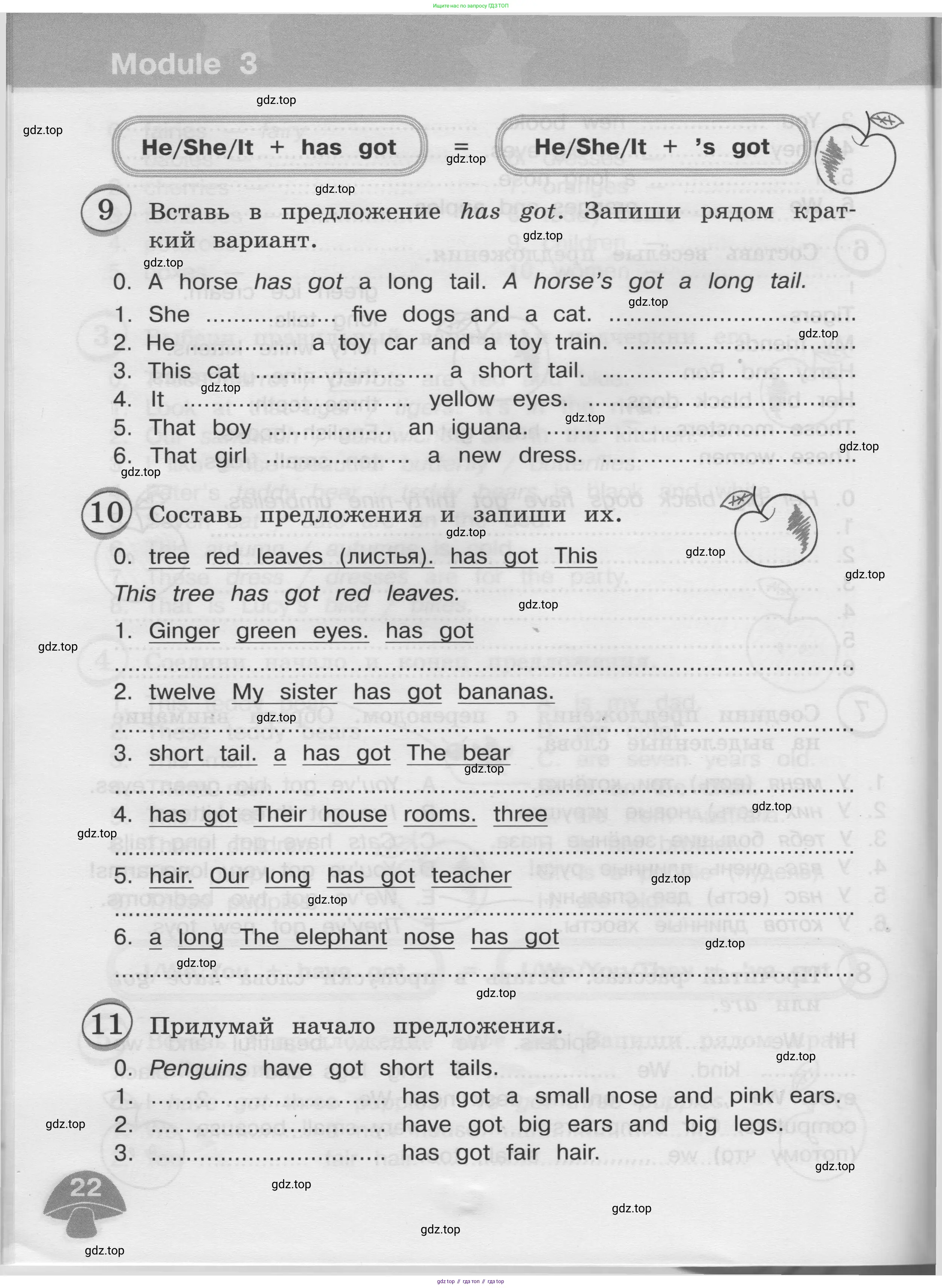 Английский язык (english), 3 класс сборник грамматических упражнений, автор: Рязанцева Светлана Борисовна, издательство Просвещение, Москва, 2024, белого цвета, страница 22