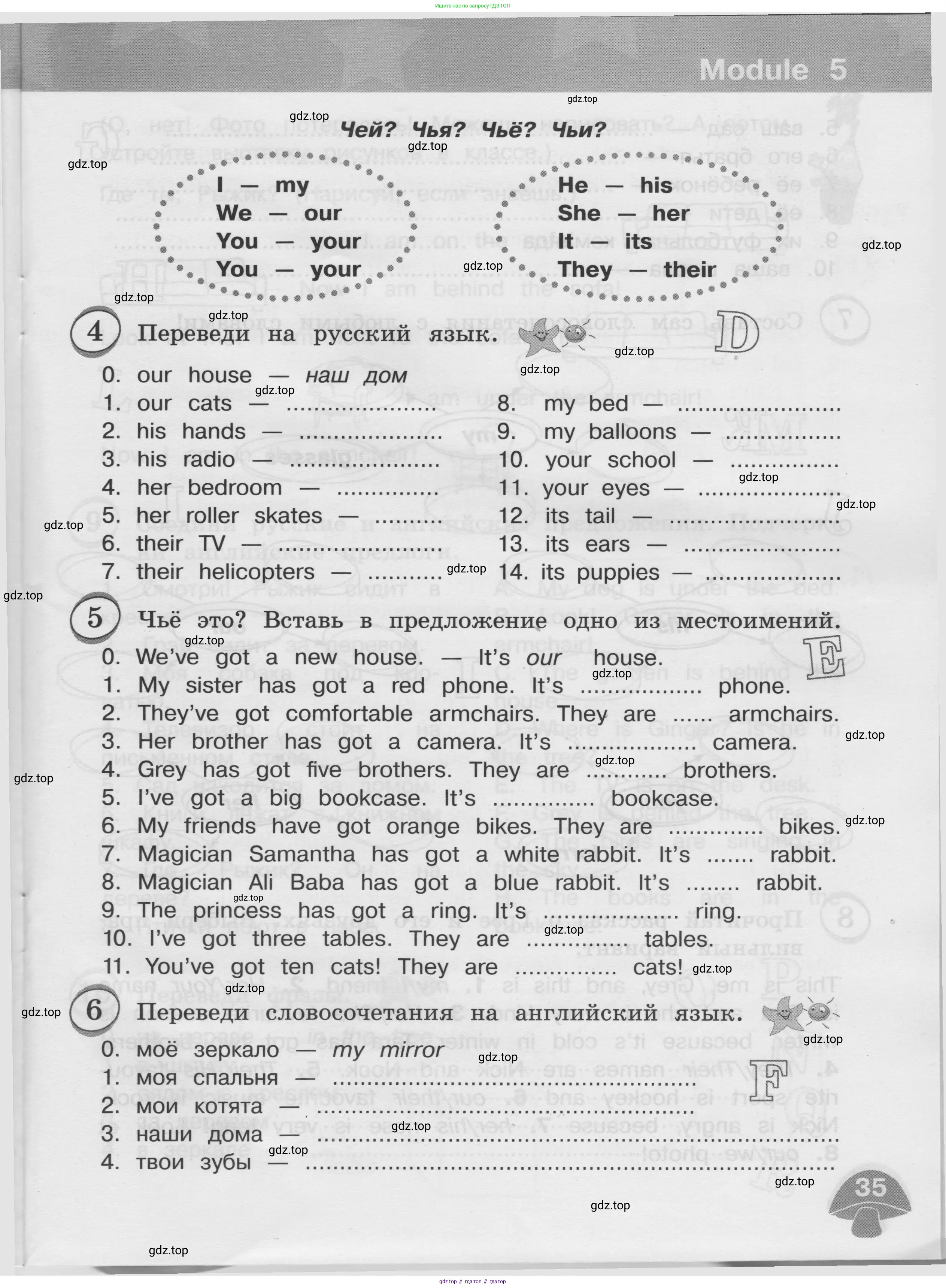 Английский язык (english), 3 класс сборник грамматических упражнений, автор: Рязанцева Светлана Борисовна, издательство Просвещение, Москва, 2024, белого цвета, страница 35