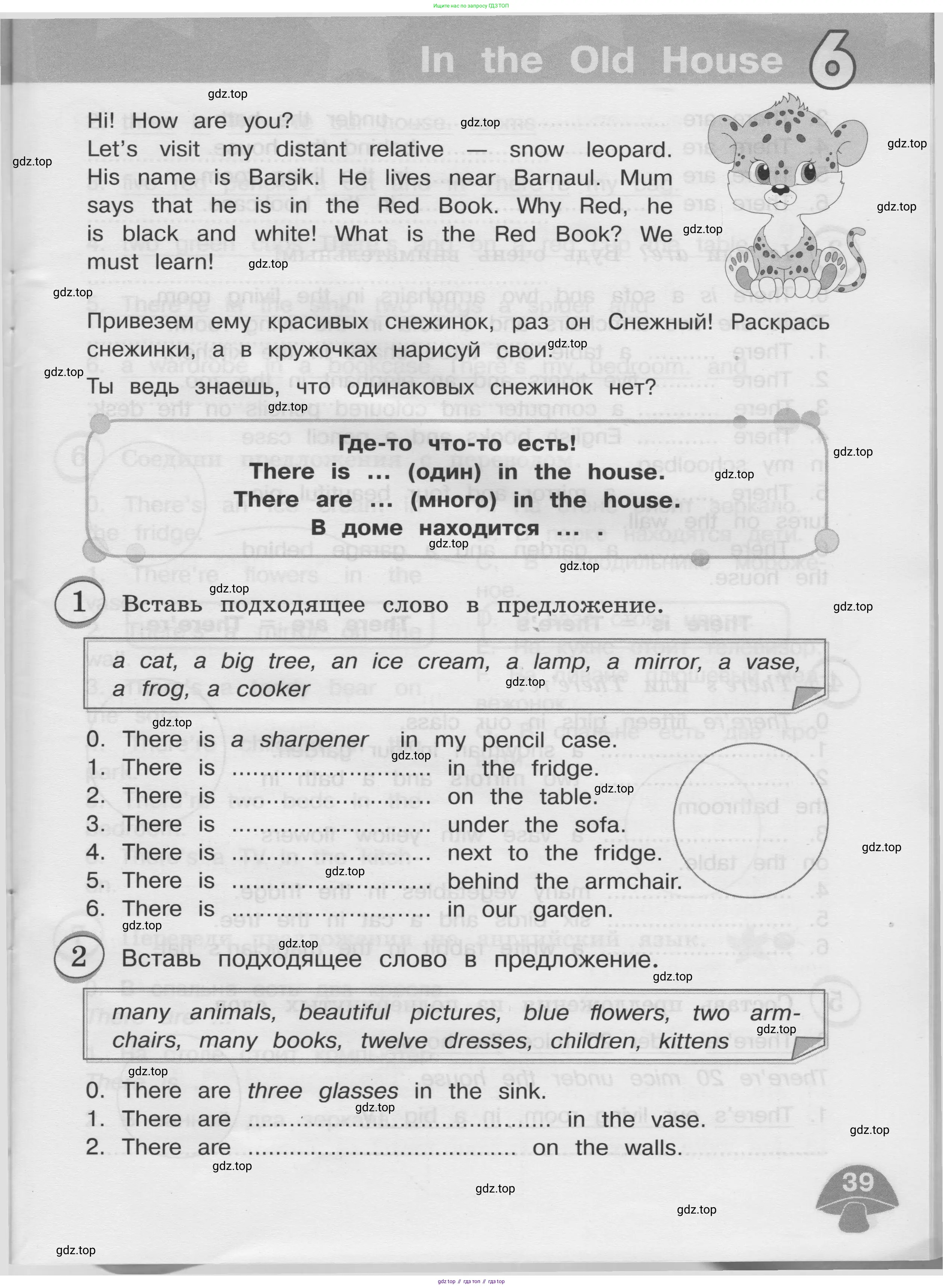 Английский язык (english), 3 класс сборник грамматических упражнений, автор: Рязанцева Светлана Борисовна, издательство Просвещение, Москва, 2024, белого цвета, страница 39