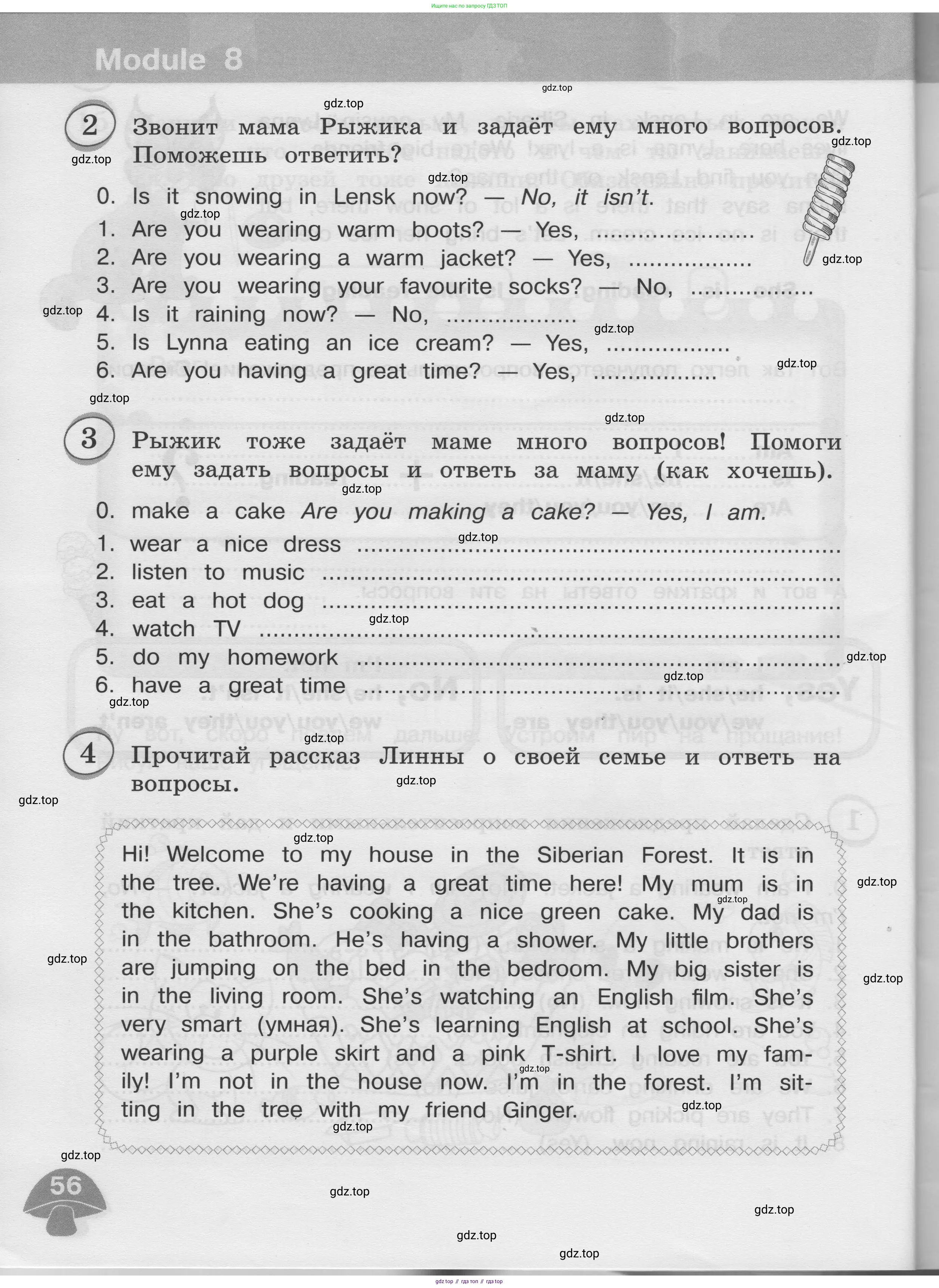 Английский язык (english), 3 класс сборник грамматических упражнений, автор: Рязанцева Светлана Борисовна, издательство Просвещение, Москва, 2024, белого цвета, страница 56