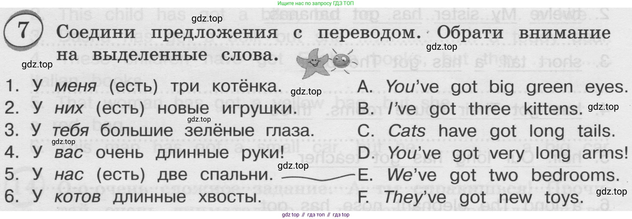 ГДЗ Английский язык (english), 3 класс сборник грамматических упражнений, автор: Рязанцева Светлана Борисовна, издательство Просвещение, Москва, 2024, белого цвета, страница 21, номер 7, Условие