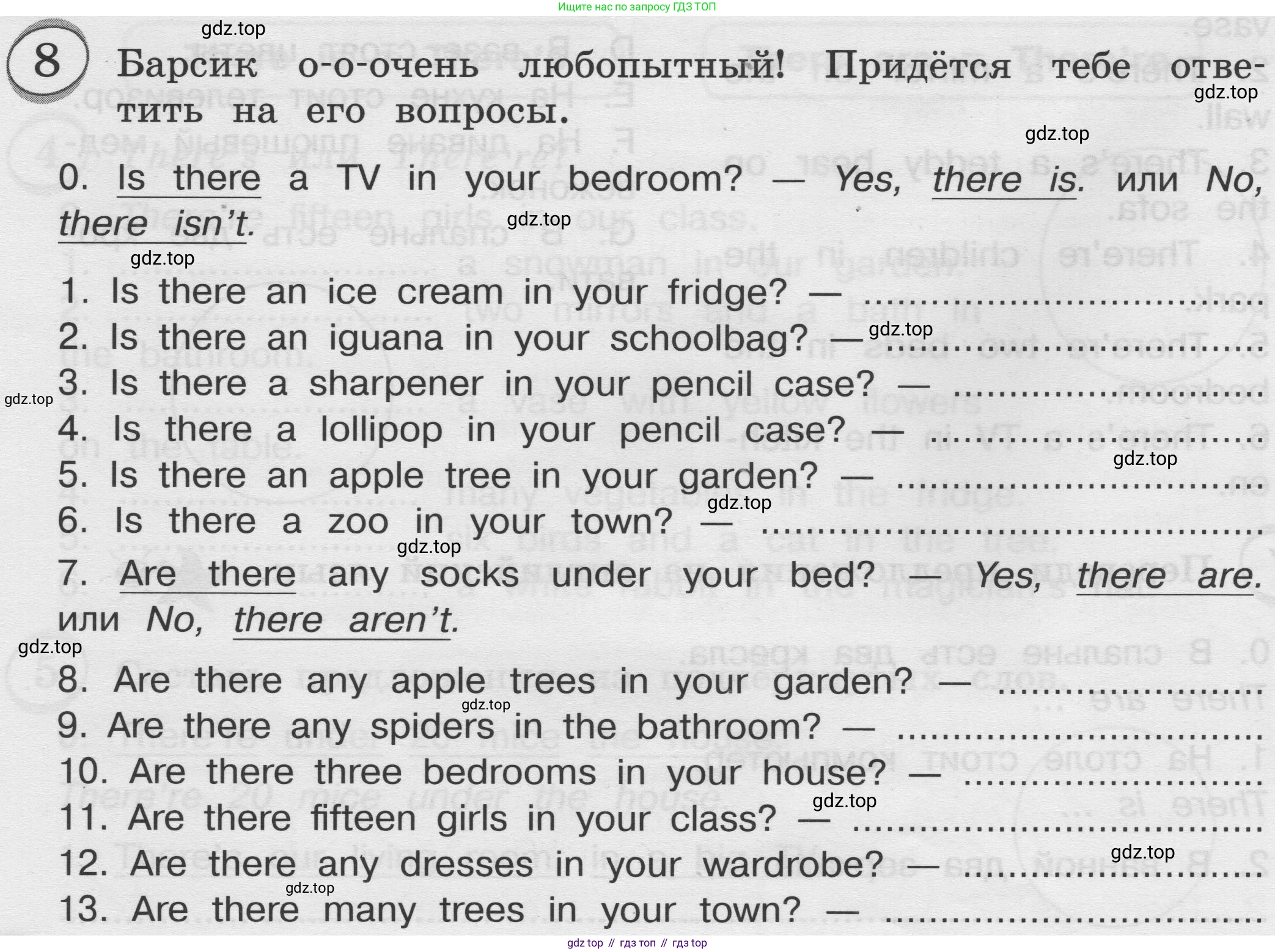 ГДЗ Английский язык (english), 3 класс сборник грамматических упражнений, автор: Рязанцева Светлана Борисовна, издательство Просвещение, Москва, 2024, белого цвета, страница 42, номер 8, Условие
