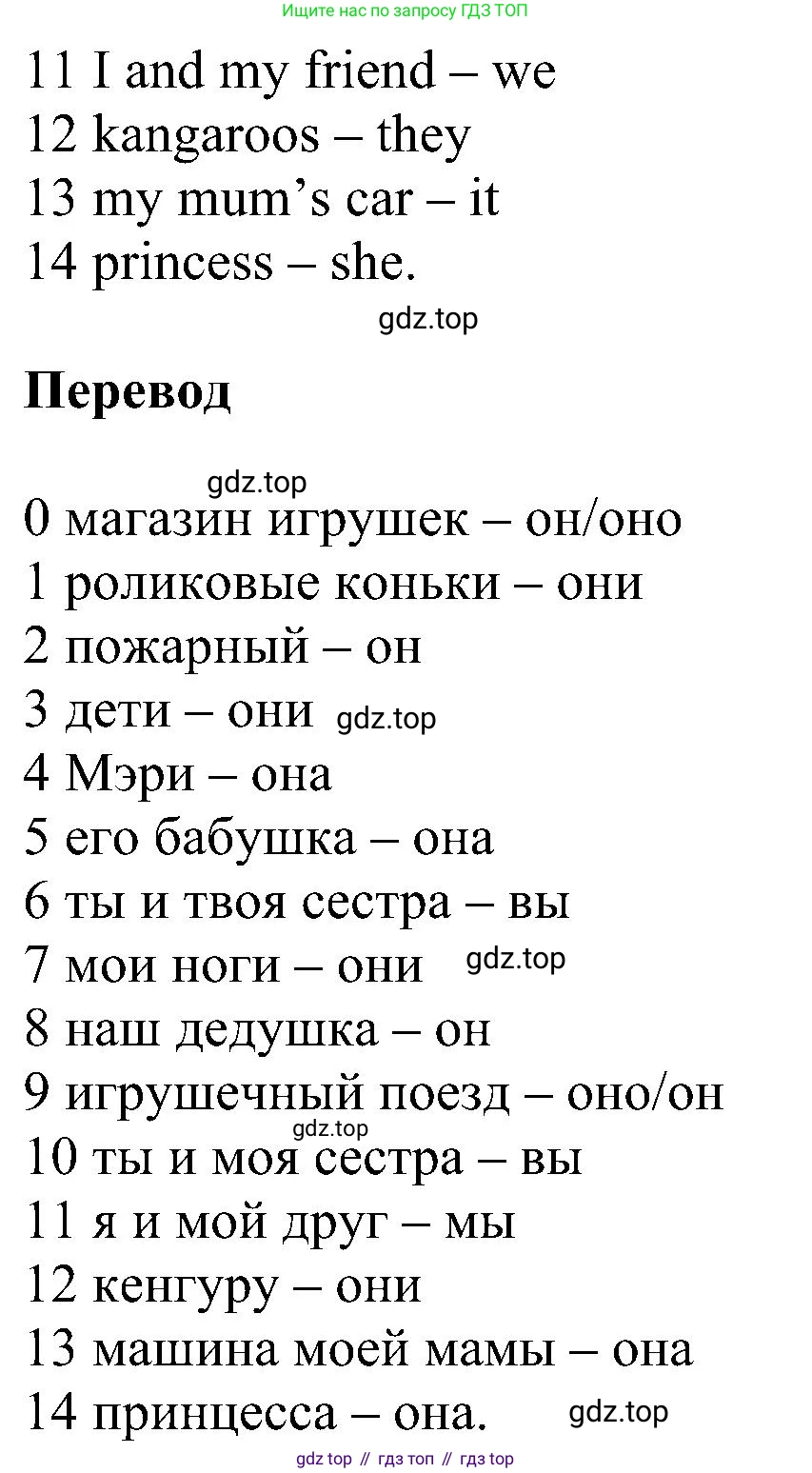ГДЗ Английский язык (english), 3 класс сборник грамматических упражнений, автор: Рязанцева Светлана Борисовна, издательство Просвещение, Москва, 2024, белого цвета, страница 34, номер 2, Решение (продолжение 2)