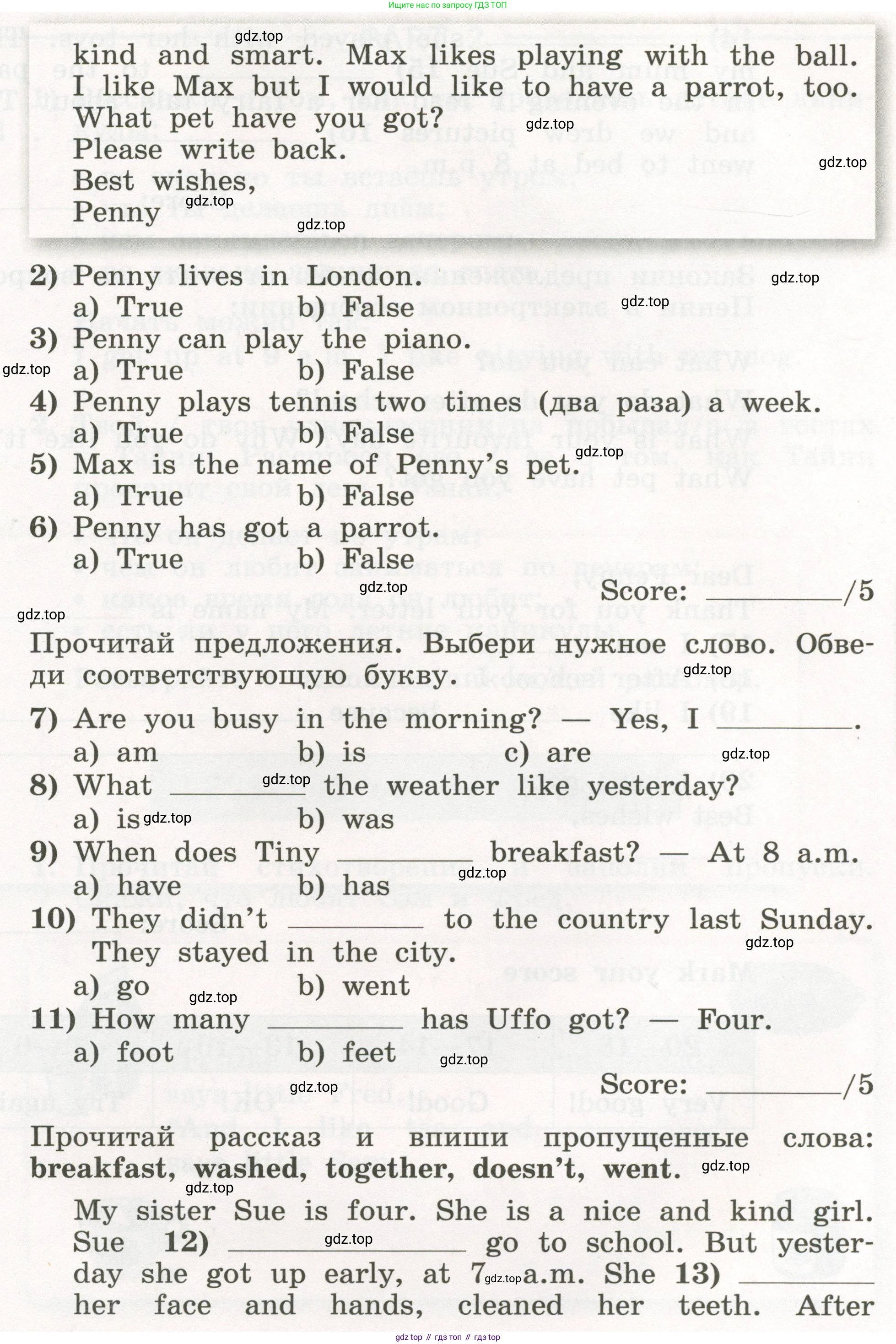 ГДЗ Английский язык (english), 3 класс рабочая тетрадь с контрольными работами (workbook + tests), авторы: Биболетова Мерем Забатовна, Денисенко Ольга Анатольевна, Трубанева Наталия Николаевна, издательство Просвещение, Москва, 2023, зелёного цвета, страница 74, номер 1, Условие 2023г. (продолжение 2)