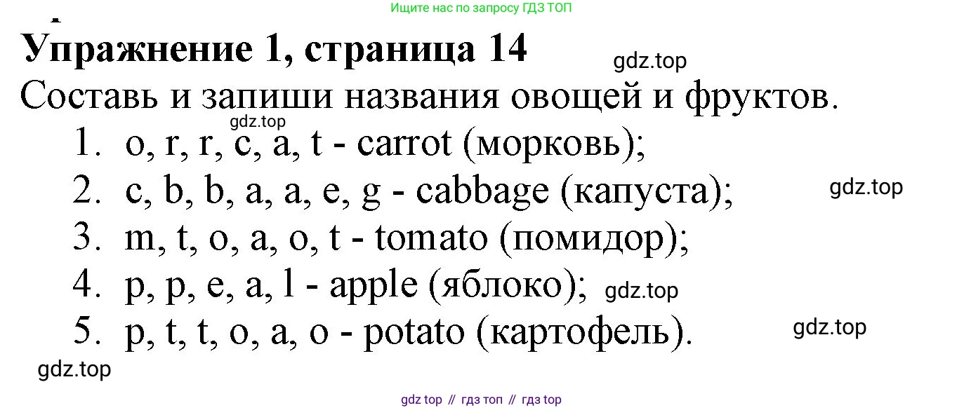 ГДЗ Английский язык (english), 3 класс рабочая тетрадь с контрольными работами (workbook + tests), авторы: Биболетова Мерем Забатовна, Денисенко Ольга Анатольевна, Трубанева Наталия Николаевна, издательство Просвещение, Москва, 2023, зелёного цвета, страница 14, номер 1, Решение 2016-2022