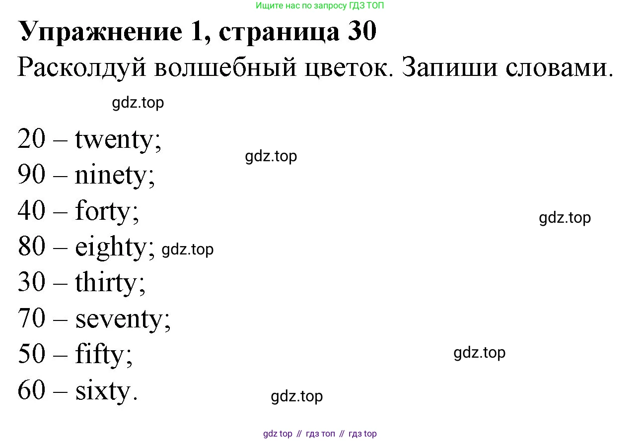ГДЗ Английский язык (english), 3 класс рабочая тетрадь с контрольными работами (workbook + tests), авторы: Биболетова Мерем Забатовна, Денисенко Ольга Анатольевна, Трубанева Наталия Николаевна, издательство Просвещение, Москва, 2023, зелёного цвета, страница 30, номер 1, Решение 2016-2022