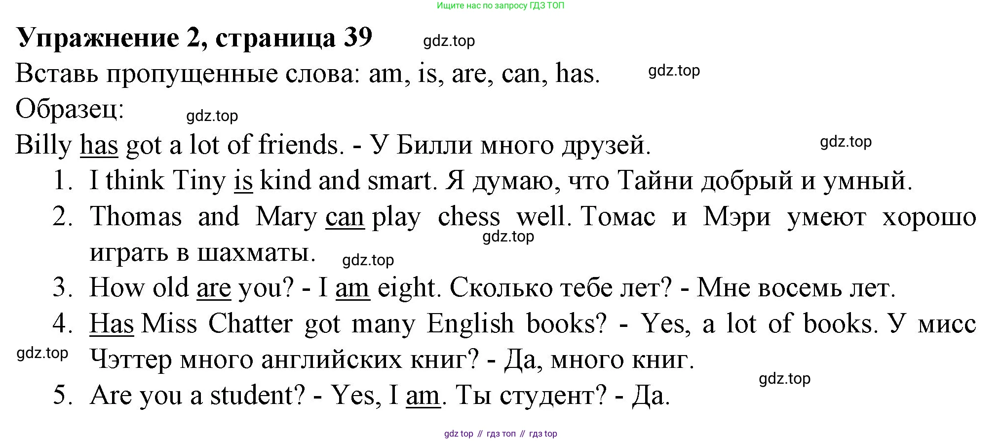 ГДЗ Английский язык (english), 3 класс рабочая тетрадь с контрольными работами (workbook + tests), авторы: Биболетова Мерем Забатовна, Денисенко Ольга Анатольевна, Трубанева Наталия Николаевна, издательство Просвещение, Москва, 2023, зелёного цвета, страница 39, номер 2, Решение 2016-2022