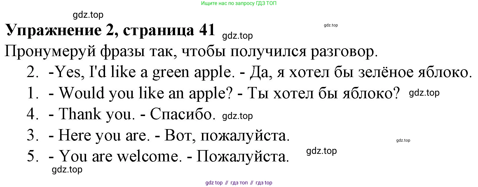 ГДЗ Английский язык (english), 3 класс рабочая тетрадь с контрольными работами (workbook + tests), авторы: Биболетова Мерем Забатовна, Денисенко Ольга Анатольевна, Трубанева Наталия Николаевна, издательство Просвещение, Москва, 2023, зелёного цвета, страница 41, номер 2, Решение 2016-2022